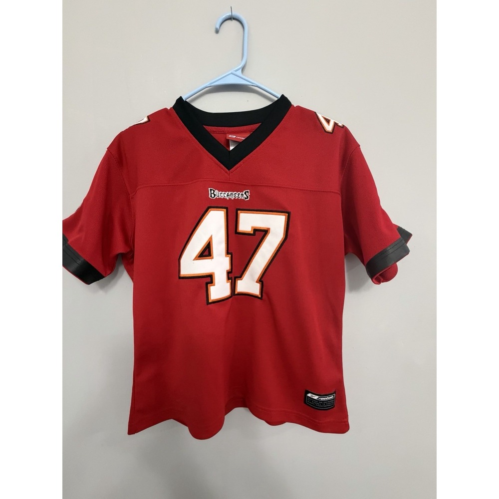 Youth Boys Tampa Bay Buccaneers #47 Lynch NFL Football Jersey Stitched Logo M